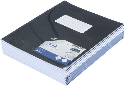 Cahier Kangaro A5 ligné 160 pages 60g noir lot 10 pièces 10 Stuk-3