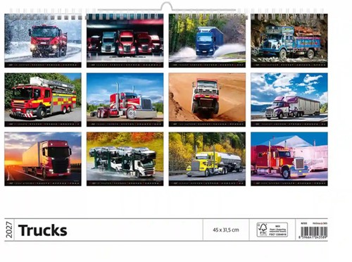Calendrier 2027 Helma 365 31,5x45cm Trucks 1 Stuk-2