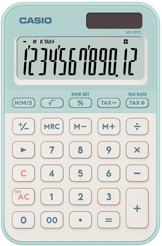 Calculatrice Casio MS-20YC-LG vert 1 Stuk