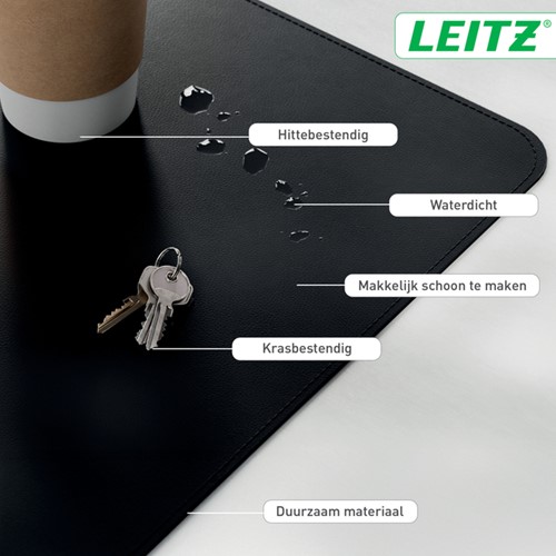 Bureau-onderlegger Leitz 80x40cm zwart 1 Stuk-3