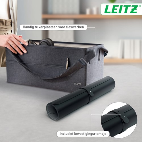 Bureau-onderlegger Leitz 80x40cm zwart 1 Stuk-2
