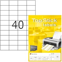 Etiket TopStick 8698 52.5x29.7mm wit 4000st 100 Vel