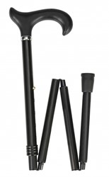 Canne Able2 pliable poignée soft Derby noir 1 Stuk