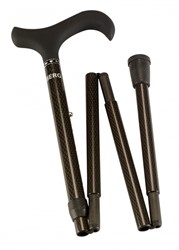 Wandelstok Able2 opvouwb carbon soft derby zwart 1 Stuk