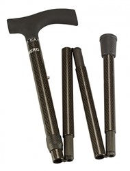 Wandelstok Able2 opvouwb carbon soft recht zwart 1 Stuk