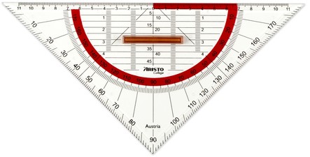 Geodriehoek Aristo GEOCollege 22cm met greep tr 1 Stuk