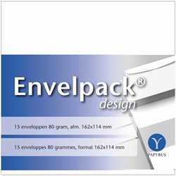 Enveloppe Papyrus Envelpack Design 894406 C6 114x162mm blanc 15 pièces 15 Stuk