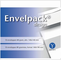 Enveloppe Papyrus Envelpack Design carré 894416140x140mm blanc 10 pièces 10 Stuk