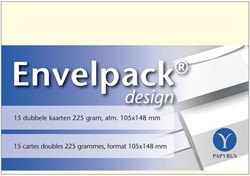 Carte double Papyrus Envelpack Design A6 105x148mm ivoire 894450 15 pièces 15 Kaart