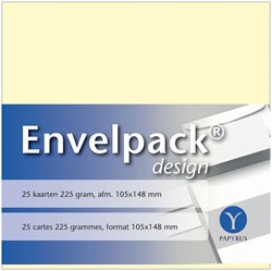 Carte simple Papyrus Envelpack Design A6 105x148mm ivoire 894420 25 pièces 25 Kaart