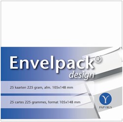 Carte simple Papyrus Envelpack Design A6 105x148mm blanc 894426 25 pièces 25 Kaart