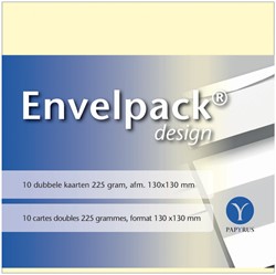 Carte double Papyrus Envelpack Design carré 130x130mm Ivoire 894460 10 pièces 10 Kaart