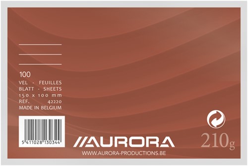 Systeemkaart Aurora 150x100mm lijn koplijn 210gr 100 Vel