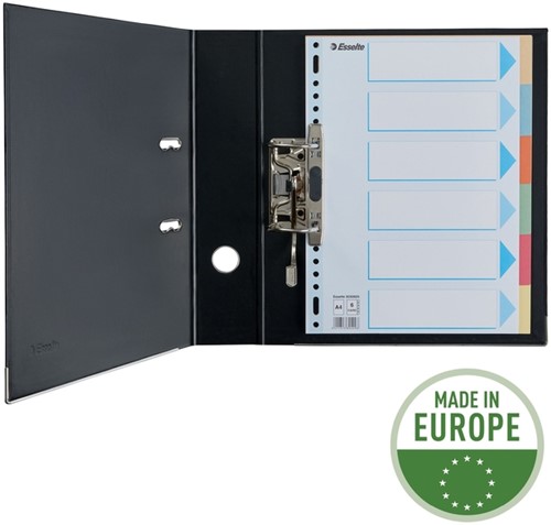 Intercalaire Esselte Premium A4 6 onglets 23 perf carton assorti 1 Stuk-9