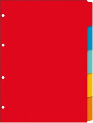 Intercalaire Kangaro PE405 A4 4 perforations 5 onglets carton assorti 1 Set