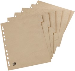Intercalaire Oxford Touareg A4 11 perforations 5 onglets carton naturel 1 Stuk