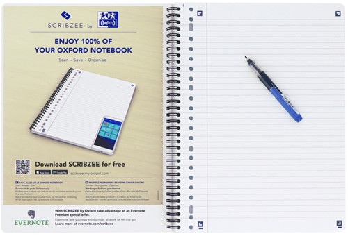 Bloc de cours Oxford A4+ ligné 23 perf 160 pages noir 1 Stuk-2