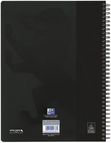 Bloc de cours Oxford A4+ ligné 23 perf 160 pages noir 1 Stuk-3