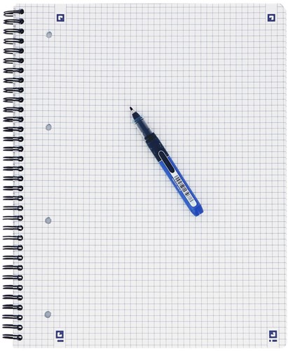 Bloc de cours Oxford A4+ carreau 5mm 4 perf 180 pages 80g noir 1 Stuk-1
