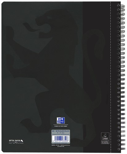 Bloc de cours Oxford A4+ carreau 5mm 4 perf 180 pages 80g noir 1 Stuk-2