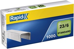 Agrafes Rapid 23/6 galvanisé standard 1000 pièces 1000 Stuk
