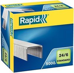 Agrafes Rapid 24/6 galvanisé standard 5000 pièces 5000 Stuk
