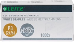 Agrafes Leitz 24/6 blanc 1000 pièces 1000 Stuk