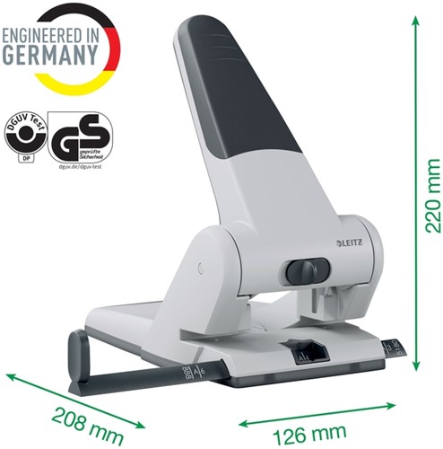 Perforateur Leitz 5180 Heavy duty 65 feuilles argent 1 Stuk-4