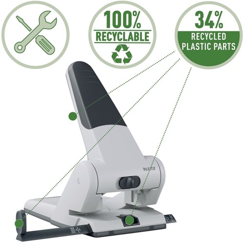 Perforateur Leitz 5180 Heavy duty 65 feuilles argent 1 Stuk-2