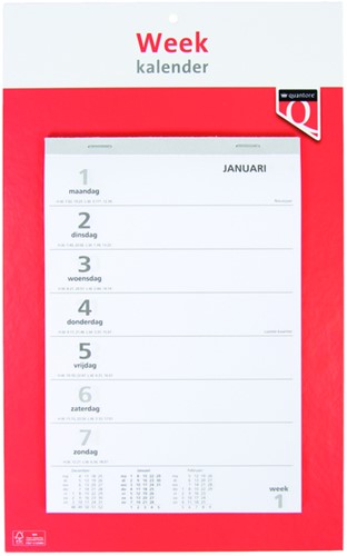 Calendrier hebdomadaire 2026 Quantore 1 Stuk
