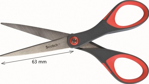 Schaar Scotch 18cm precision rood blister 1 Stuk-2