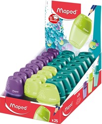 Taille-crayon Maped Shaker 1 trou présentoir 25 pièces assorti 1 Stuk