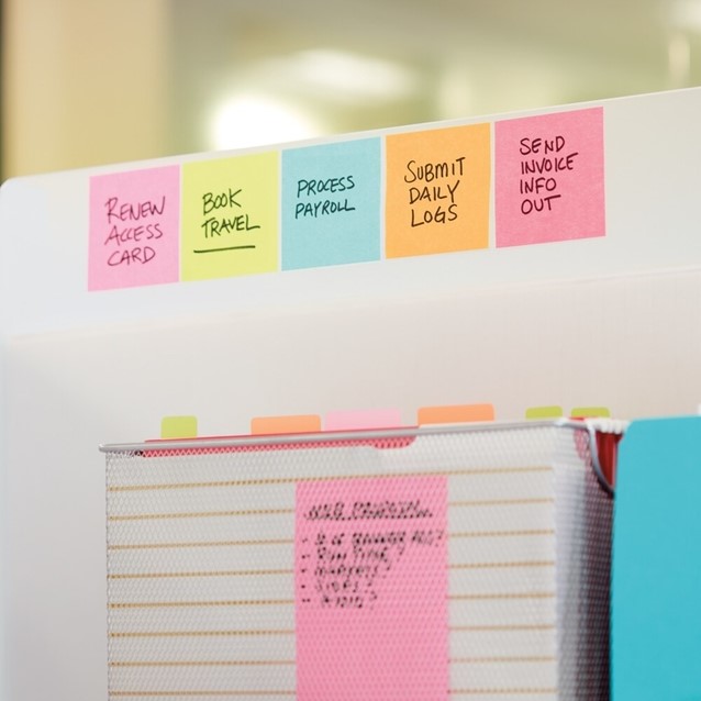 Indextabs 3M Post-it 683 11.9x43.2mm 4 kleuren 140 Stuk bij Buropoint