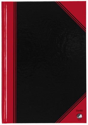 Notitieboek Bantex zwart/rood A5 lijn 70gr 96vel 1 Stuk