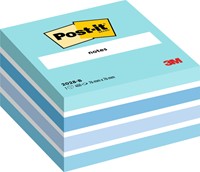 Bloc-mémos Post-it 2028 76x76mm cube bleu pastel 1 Stuk
