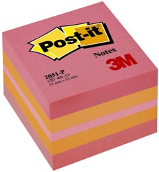Bloc-mémos Post-it 2051 51x51mm cube rose 1 Stuk