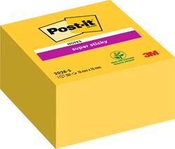 Bloc-mémos Post-it 2028 Super Sticky 76x76mm cube jaune 1 Stuk