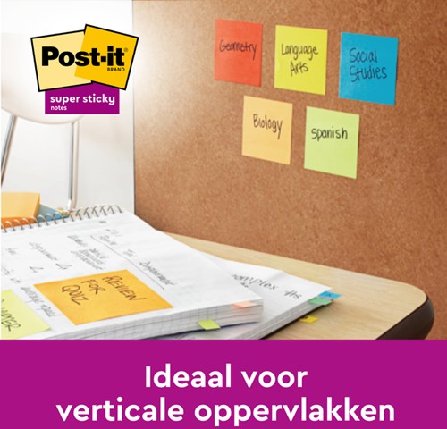 Bloc-mémos Post-it 2028 Super Sticky 76x76mm cube jaune 1 Stuk-2