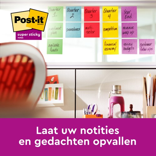 Bloc-mémos Post-it 2028 Super Sticky 76x76mm cube jaune 1 Stuk-1