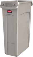 Collecteur Rubbermaid Slim Jim Vented avec conduits d'aération 87L gris 1 Stuk
