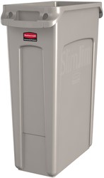 Collecteur Rubbermaid Slim Jim Vented avec conduits d'aération 87L gris 1 Stuk