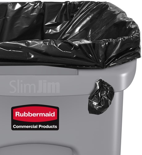Collecteur Rubbermaid Slim Jim Vented avec conduits d'aération 87L gris 1 Stuk-3