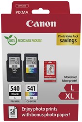 Cartouche d'encre Canon PG-540XL + CL541XL noir+couleur+papier 1 pak