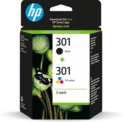 Cartouche d’encre HP 301 N9J72AE noir + couleur 2 Stuk