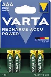Pile rechargeable VARTA 2x AAA 1000mAh Ready-To-Use 4 Stuk