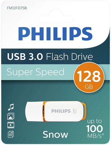 Clé USB 3.0 Philips Snow USB-A 128Go orange 1 Stuk-1