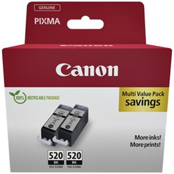 Cartouche d’encre Canon PGI-520 noir 2x 2 Stuk