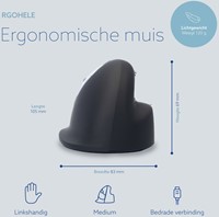 Souris ergonomique R-Go HE Break filaire Medium gaucher 1 Stuk-2
