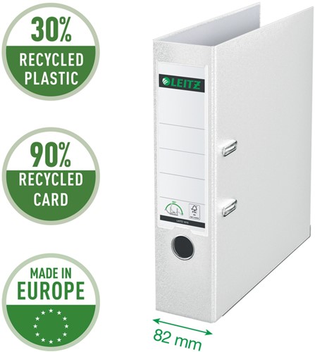 Classeur à levier Leitz 1010 180° A4 80mm PP blanc 1 Stuk-3
