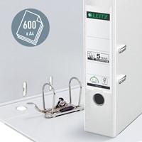 Classeur à levier Leitz 1010 180° A4 80mm PP blanc 1 Stuk-1
